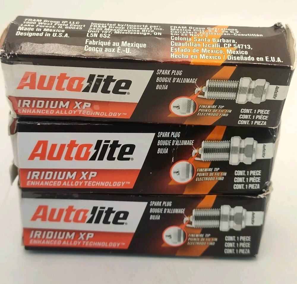 Autolite IRIDIUM XP Spark Plugs Set Of 3 New In Box XP5701
